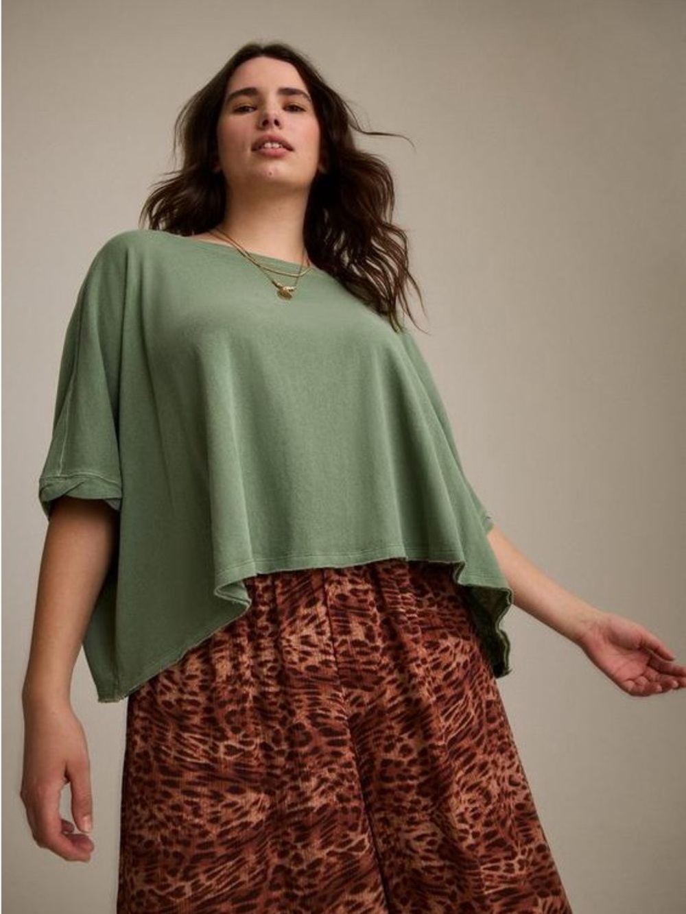 Torrid Green Festi Oversized Dolman Tee NWT